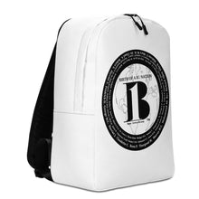 Load image into Gallery viewer, "Birth of A-b1 Nation", displayed are the names of many prominent B1 figures in our history/ Black, Black "B"/Minimalist Backpack - A-b1.com