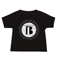 Load image into Gallery viewer, "Birth of A-b1 Nation", displayed are the names of many prominent B1 figures in our history/ Black, Black "B"/Baby Jersey Short Sleeve Tee in many colors - A-b1.com