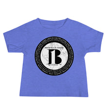 Load image into Gallery viewer, "Birth of A-b1 Nation", displayed are the names of many prominent B1 figures in our history/ Black, Black "B"/Baby Jersey Short Sleeve Tee in many colors - A-b1.com