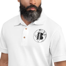 Load image into Gallery viewer, "A-B1 World" White, Trademark Embroidered Polo Shirt