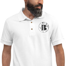 Load image into Gallery viewer, "A-B1 World" White, Trademark Embroidered Polo Shirt