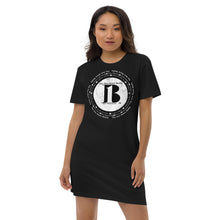 Load image into Gallery viewer, &quot;The New Black Media&quot;, displayed are the names of the members of the new Black media/ Black, Black &quot;B&quot;/ Organic cotton t-shirt dress in many colors - A-b1.com
