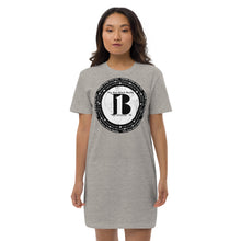 Load image into Gallery viewer, "The New Black Media", displayed are the names of the members of the new Black media/ Black, Black "B"/ Organic cotton t-shirt dress in many colors - A-b1.com