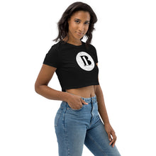 Load image into Gallery viewer, "A-b1 World"/Organic Crop Top/ White, Black - A-b1.com