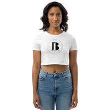 Load image into Gallery viewer, "A-b1 World"/Organic Crop Top/ White, Black - A-b1.com