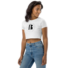 Load image into Gallery viewer, "A-b1 World"/Organic Crop Top/ White, Black - A-b1.com