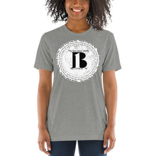 Load image into Gallery viewer, "The New Black Media", displayed are the names of the members of the new Black media / White, Black "B"/Short sleeve t-shirt in many colors - A-b1.com