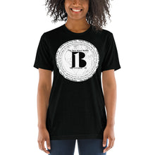 Load image into Gallery viewer, "The New Black Media", displayed are the names of the members of the new Black media / White, Black "B"/Short sleeve t-shirt in many colors - A-b1.com