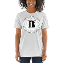 Load image into Gallery viewer, "The New Black Media", displayed are the names of the members of the new Black media / White, Black "B"/Short sleeve t-shirt in many colors - A-b1.com