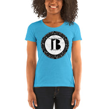 Load image into Gallery viewer, "The New Black Media", displayed are the names of the members of the new Black media/ Black, Black "B"/Ladies' short sleeve t-shirt in many colors - A-b1.com