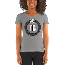 Load image into Gallery viewer, "Birth of A-b1 Nation", displayed are the names of many prominent B1 figures in our history/ Black, White "B"/Ladies' short sleeve t-shirt in many colors - A-b1.com