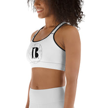 Load image into Gallery viewer, &quot;A-B1 World&quot;/Sports bra/ White - A-b1.com
