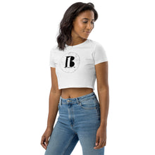 Load image into Gallery viewer, &quot;A-b1 World&quot;/Organic Crop Top/ White, Black - A-b1.com
