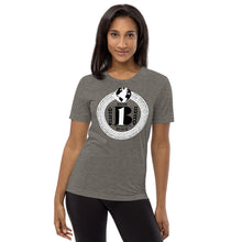 Load image into Gallery viewer, &quot;Bank Black&quot;; displayed are the names of all of the Black owned banks in the U.S./ White, Black &quot;B&quot;/ Short sleeve t-shirt in many colors - A-b1.com
