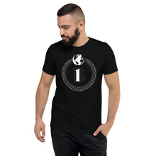 Load image into Gallery viewer, &quot;Birth of A-b1 Nation&quot;, displayed are the names of many prominent B1 figures in our history/ Top of Globe, Black, Black &quot;B&quot;/Short sleeve t-shirt in many colors - A-b1.com

