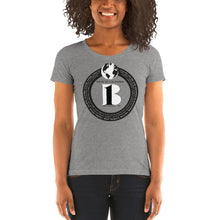 Load image into Gallery viewer, &quot;Birth of A-b1 Nation&quot;, displayed are the names of many prominent B1 figures in our history/ Black, White &quot;B&quot;/Ladies&#39; short sleeve t-shirt in many colors - A-b1.com

