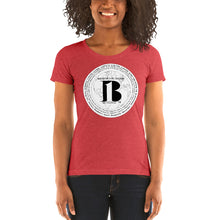 Load image into Gallery viewer, &quot;Birth of A b1 Nation&quot;, displayed are the names of many prominent B1 figures in our history/ White, Black &quot;B&quot;/Ladies&#39; short sleeve t-shirt in many colors - A-b1.com
