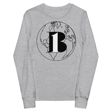 Load image into Gallery viewer, &quot;A-B1 World&quot; Transparent back, Youth long sleeve tee

